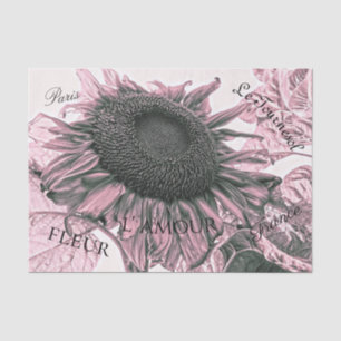 Papel De Seda Gigantes girasoles Vintage Rubor Arte con escritur