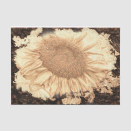 Papel De Seda Gigantes Vintage Sunflowers Pintado Rustic Vignett