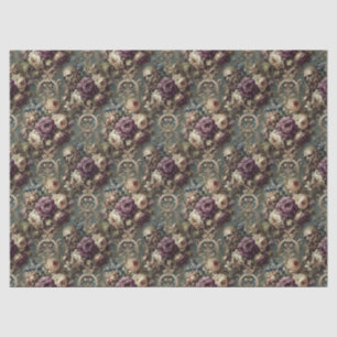 Papel De Seda Gilded Unease - Diseño floral gótico victoriano