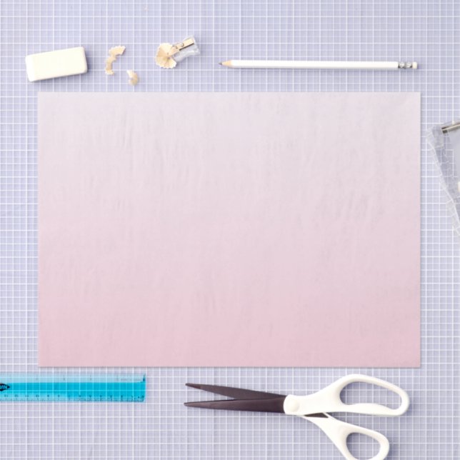 Papel De Seda Gilry Minimalist Blush Pink Ombre Gradient (Artesanía)