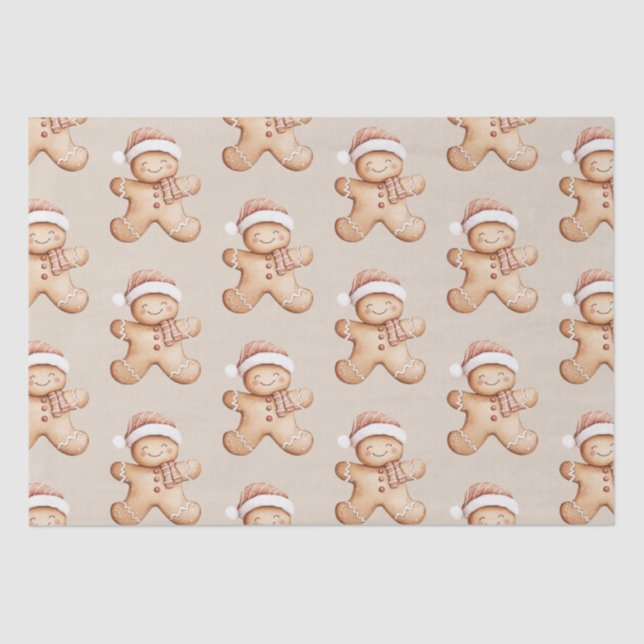 Papel De Seda Gingerbread feliz y Star Cookie (Anverso)
