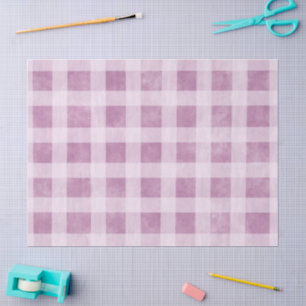 Papel De Seda Gingham Checks Dusty Pink White Pattern Decoupage