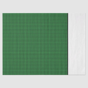 Papel De Seda Gingham Green Black Check Pattern Two Tone Preppy