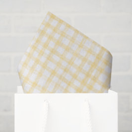 Papel De Seda Gingham Moderno Cute Amarillo Rojo Preppy Blanco