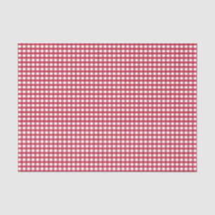 Papel De Seda Gingham rojo y blanco