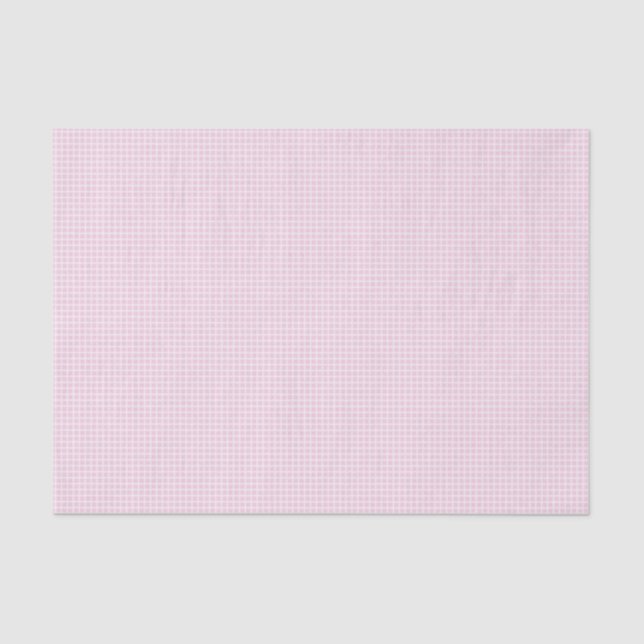 Papel De Seda Gingham rosa y blanco (Anverso)