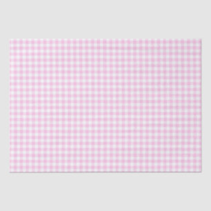 Papel De Seda Gingham rosa y blanco