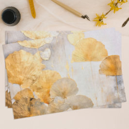 Papel De Seda Gingko de oro moderno
