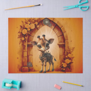 Papel De Seda Girafa de bebé en steampunk-personalizado