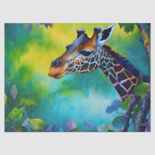 Papel De Seda Girafa en los árboles