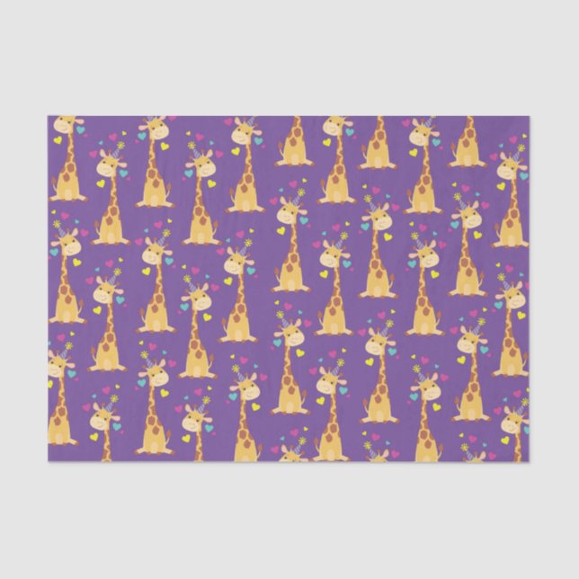 Papel De Seda Giraffe Birthday (Anverso)