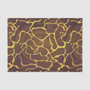 Papel De Seda Giraffe Brown and Yellow Print