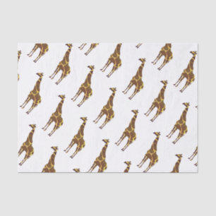 Papel De Seda Giraffe Brown y la silueta amarilla