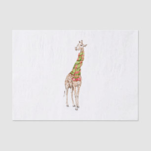 Papel De Seda Giraffe en una bufanda