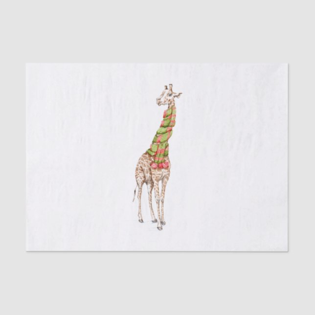 Papel De Seda Giraffe en una bufanda (Anverso)