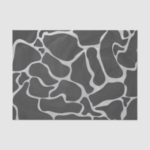 Papel De Seda Giraffe Impresión gris claro y negro