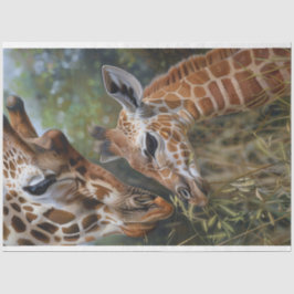 Papel De Seda Giraffe Madre Bebé Cierra La Página