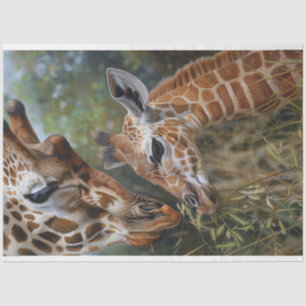 Papel De Seda Giraffe Madre Bebé Cierra La Página