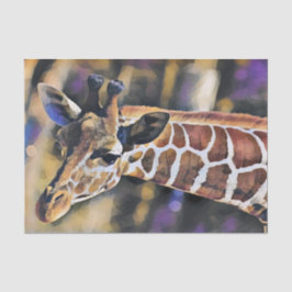 Papel De Seda Giraffe Pintura arte Vintage