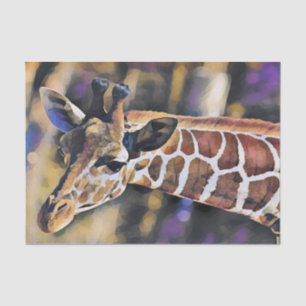 Papel De Seda Giraffe Pintura arte Vintage