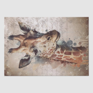 Papel De Seda Giraffe Watercolor