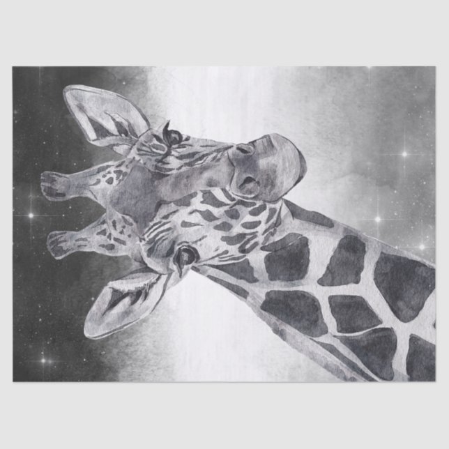 Papel De Seda Giraffe Watercolor (Anverso)