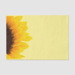 Papel De Seda Girasol amarillo y marrón sobre fondo amarillo cla