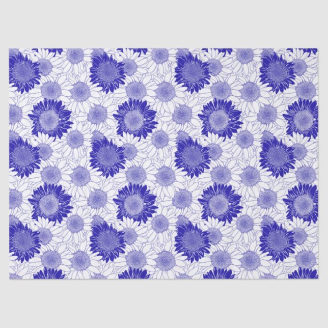 Papel De Seda Girasol Azul (Anverso)