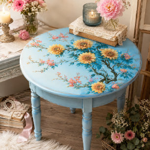 Papel De Seda Girasol Dorado Decoupage Botánico