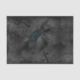Papel De Seda Girasol Gris Oscuro Teal Vintage Textura Antigua