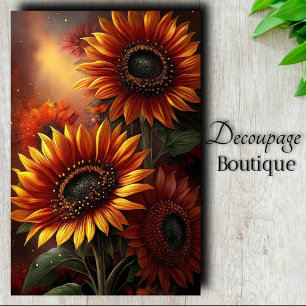 Papel De Seda Girasol Magia Decoupage