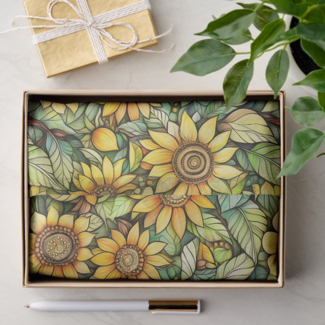 Papel de seda Girasol Rústico – 4.5 kg, 43x58 cm (Regalo )