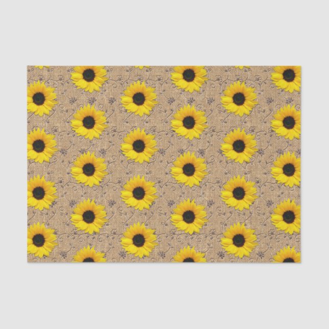 Papel De Seda Girasol simulado del amarillo del cordón de la (Anverso)
