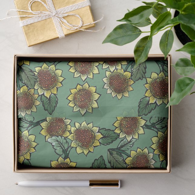 Papel De Seda Girasoles                                         (Regalo )