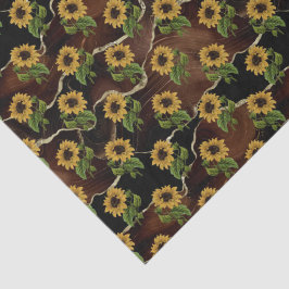 Papel De Seda Girasoles Amarillos del Bosque