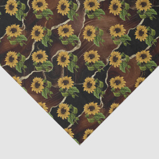 Papel De Seda Girasoles Amarillos del Bosque