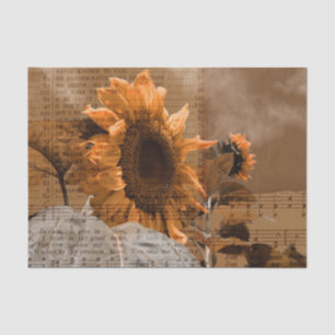 Papel De Seda Girasoles amarillos gigantes Música himno rústico 