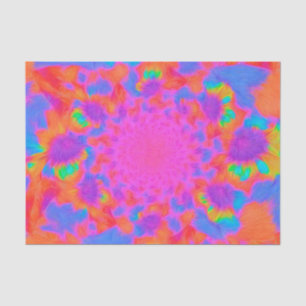 Papel De Seda Girasoles Arte Floral Abstracto Naranja Rosa