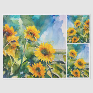 Papel De Seda Girasoles de Fin de Verano