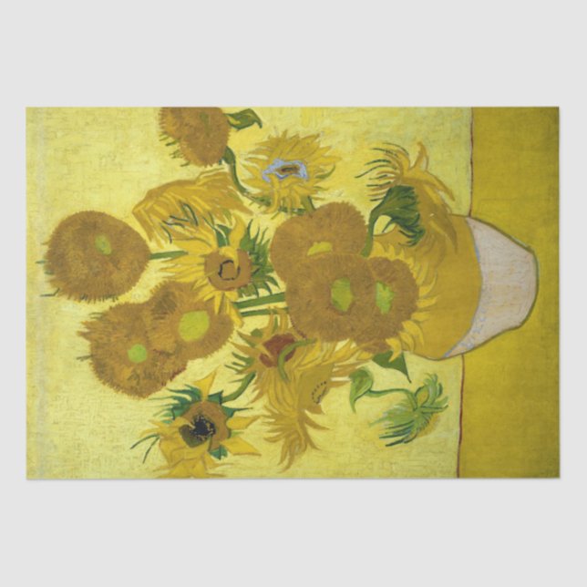 Papel De Seda Girasoles de Vincent van Gogh (Anverso)