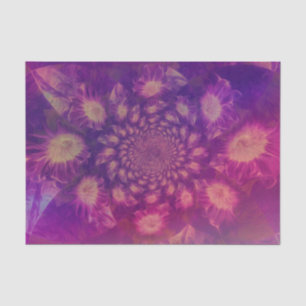 Papel De Seda Girasoles Decoupage Púrpura Pastel Arte Elegante