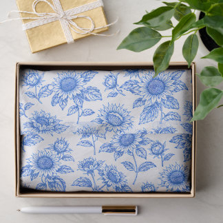 Papel De Seda Girasoles elegantes de Toile du Jouy - Botánico Az