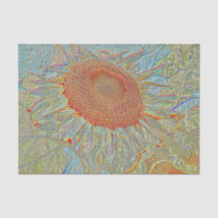 Papel De Seda Girasoles Gigantes Decoupage Amarillo Metálico Vin