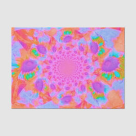 Papel De Seda Girasoles Rosa Naranja Púrpura Abstracto Decoupage