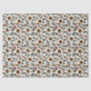 Papel De Seda Girasoles y Calabazas Discretos – Otoño Suave y Ne
