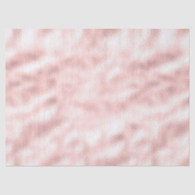 Papel De Seda Girly Glam Rubor Pink Bridal Shower (Anverso)