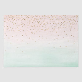 Papel De Seda Girly Glam Rubor Pink Mint Gold Sparkle Confetti