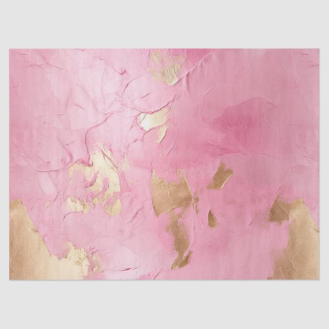 Papel De Seda Girly Pink Glam Gold (Anverso)