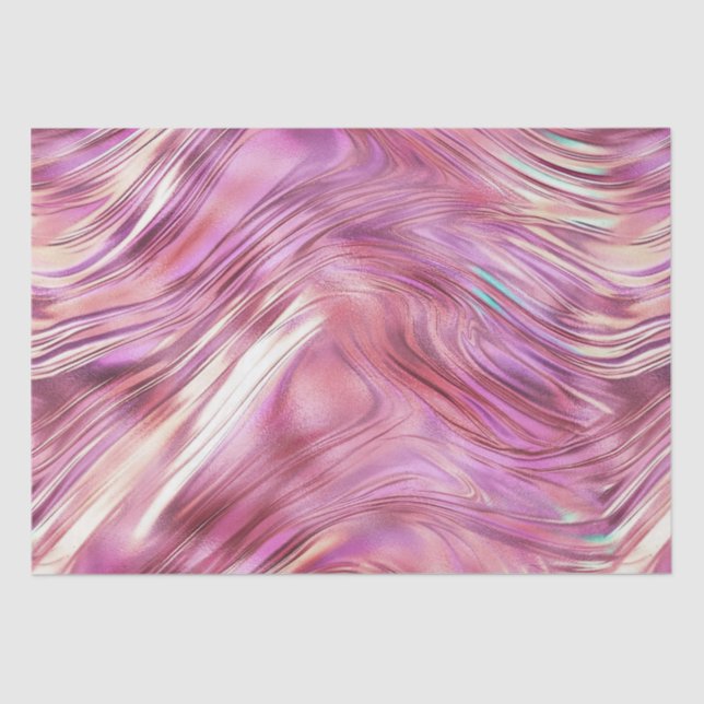 Papel De Seda Girly Pink Pearl Rosa Gold Glam (Anverso)