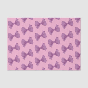 Papel De Seda Girly Pink Purple Bow Baby Shower Cumpleaños
